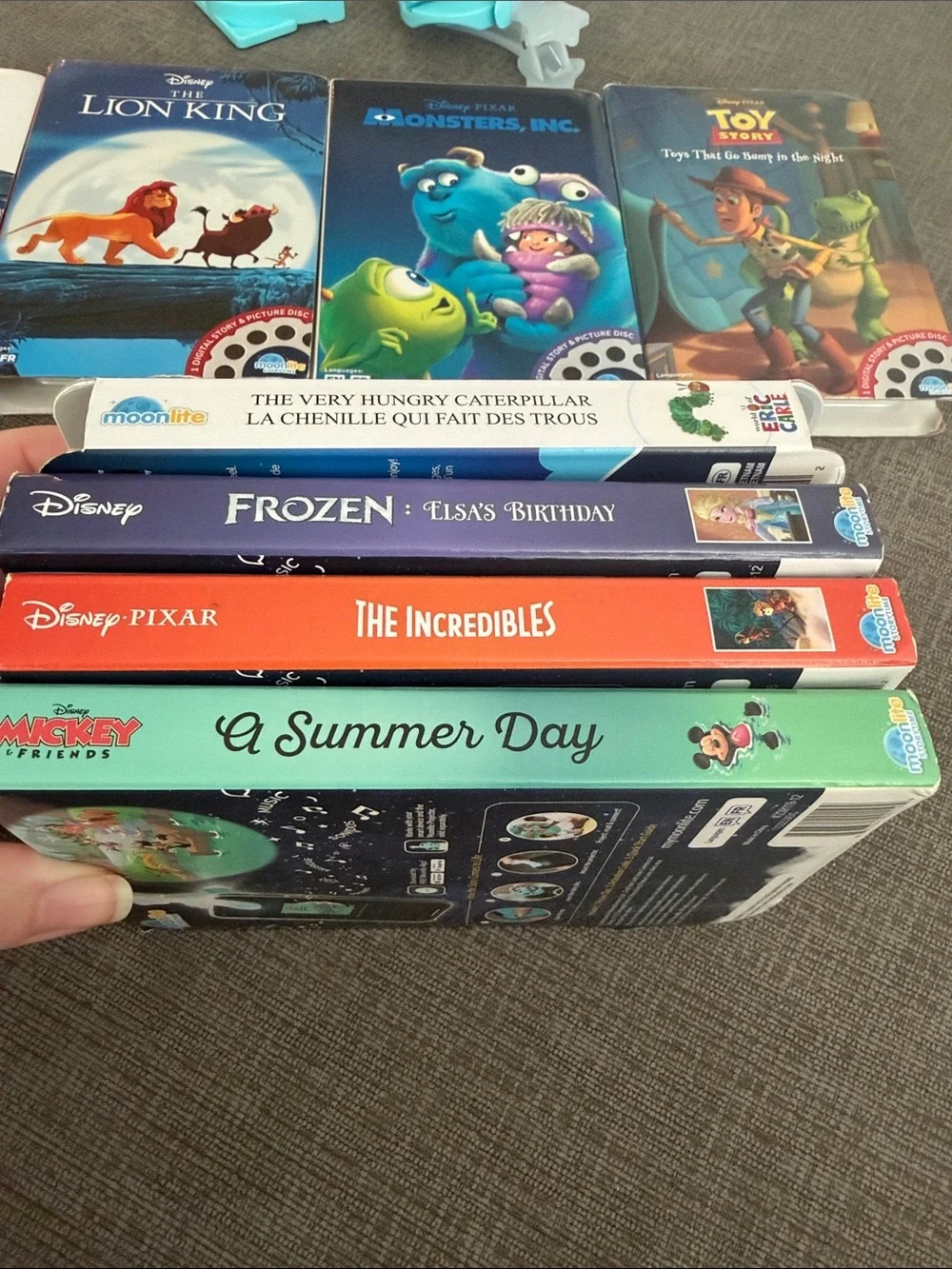 Moonlite Storytime Projector & Bundle - Disney Cars Lion King Frozen Mickey etc.